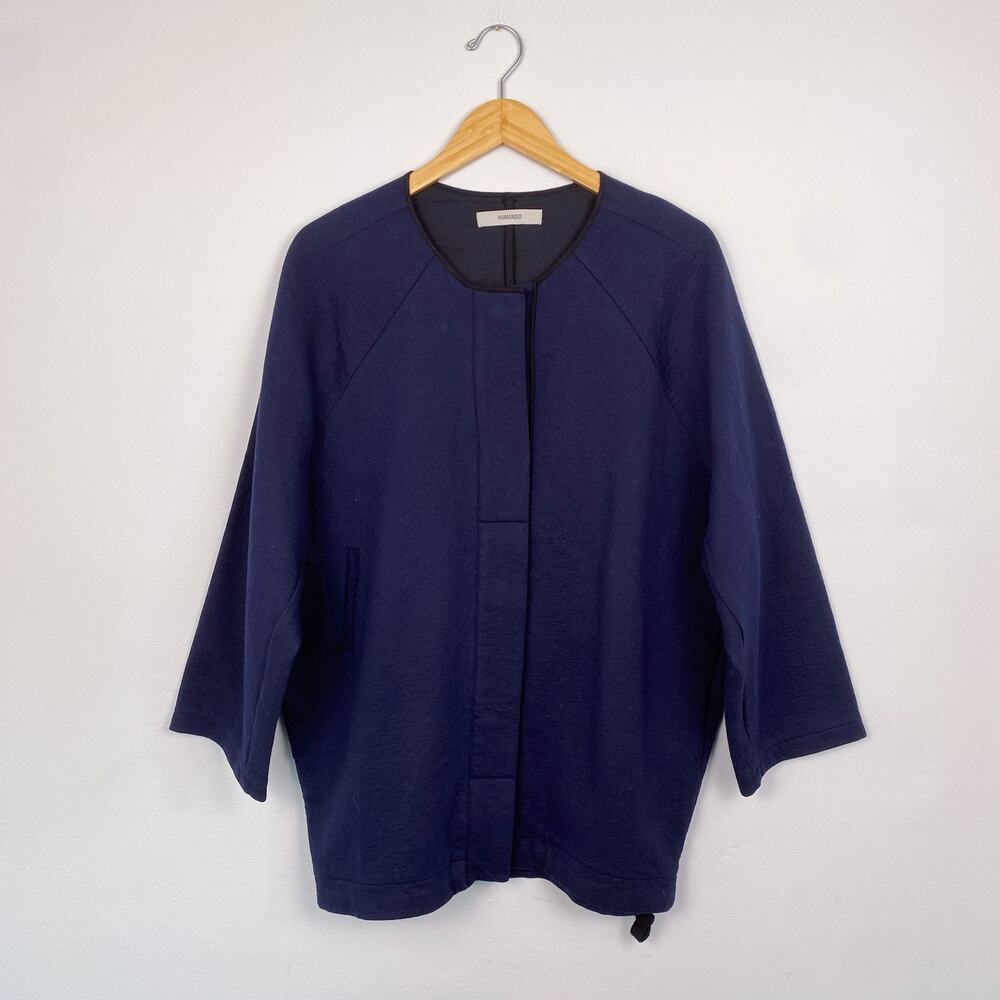 Humanoid Poncho Style Jacket Navy/Black XS